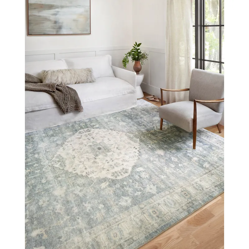 Rosette Denim / Fog Rug (2' 2" X 3' 8")