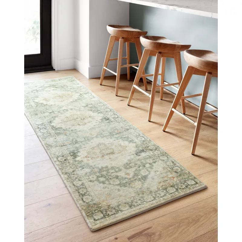 Rosette Teal / Ivory Rug (2' 2" X 3' 8")