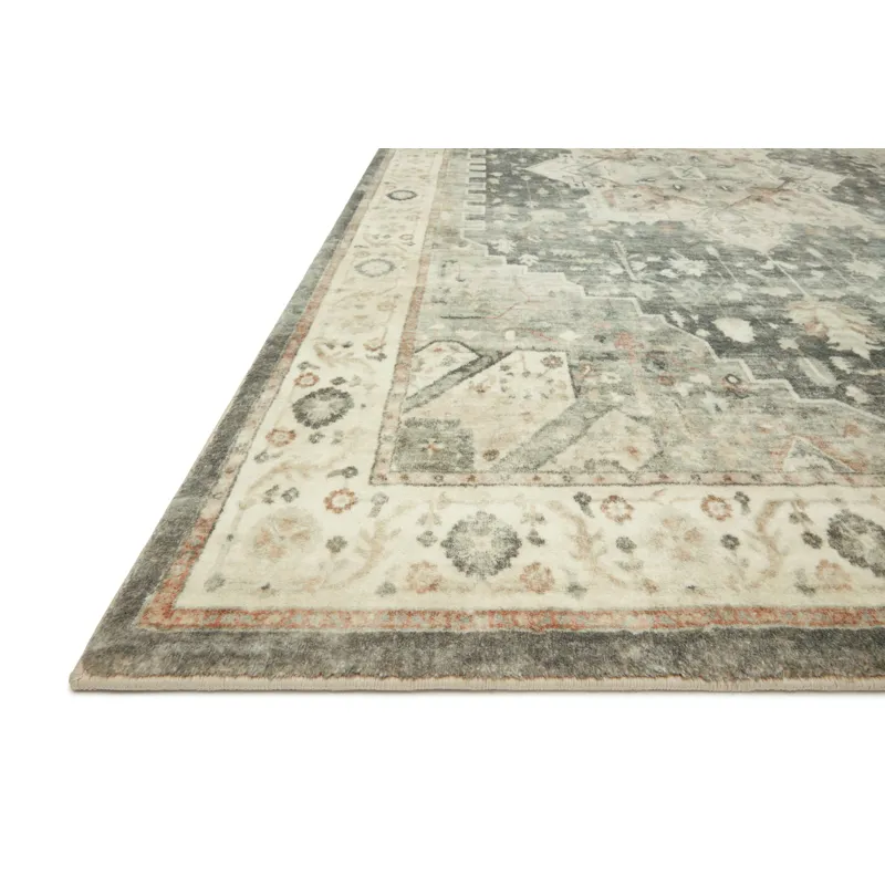 Rosette Slate / Ivory Rug (2' 2" X 3' 8")