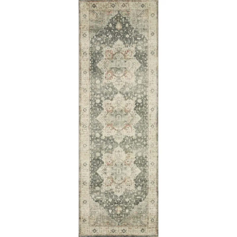 Rosette Slate / Ivory Rug (2' 2" X 3' 8")