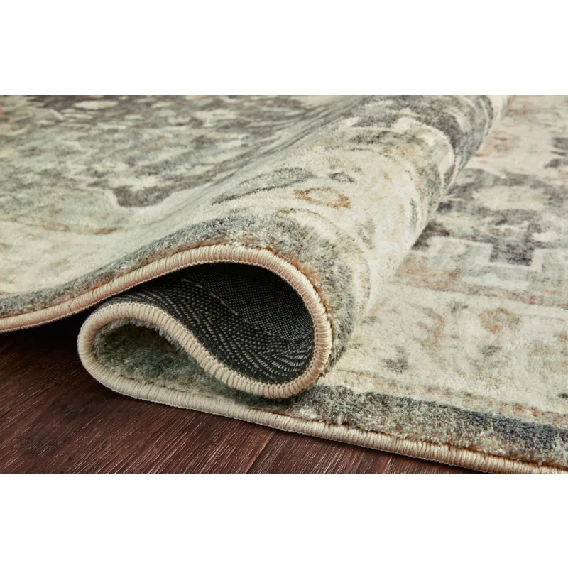 Rosette Slate / Ivory Rug (2' 2" X 3' 8")