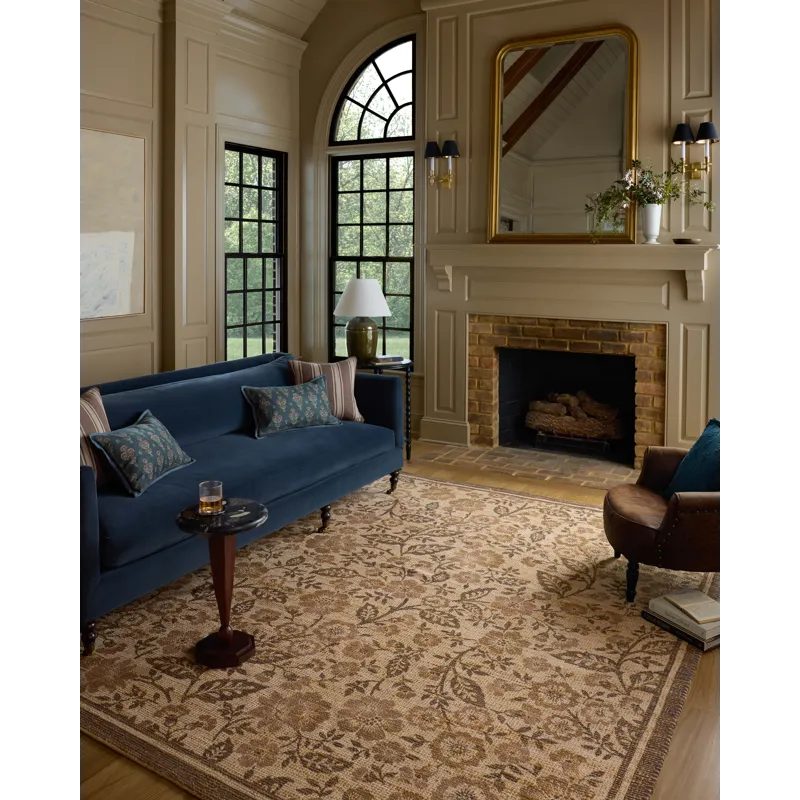Chris Loves Julia x Loloi Rue Bark / Mocha 2\'-3\" x 3\'-9\" Rug