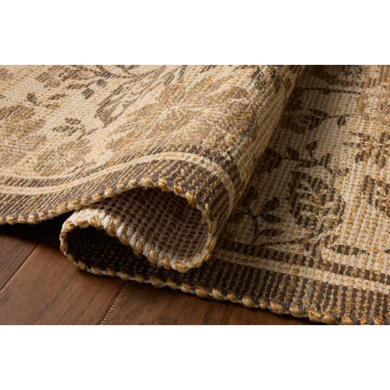 Chris Loves Julia x Loloi Rue Bark / Mocha 2\'-3\" x 3\'-9\" Rug