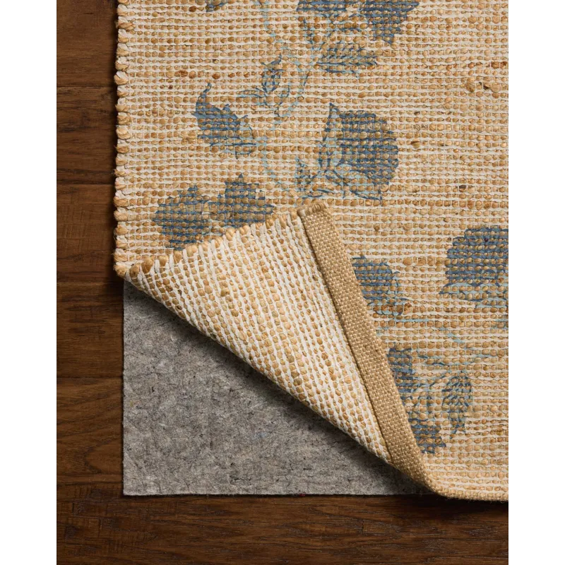 Chris Loves Julia x Loloi Rue Natural / Denim 2\'-3\" x 3\'-9\" Rug