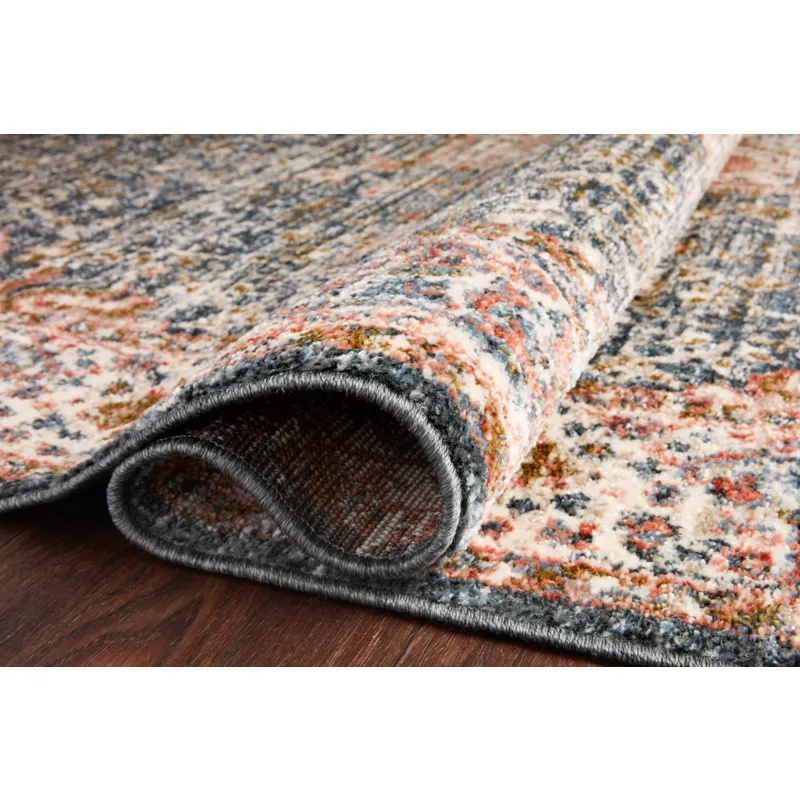 Saban Blue / Multi Rug (3' 9" X 3' 9" Round)