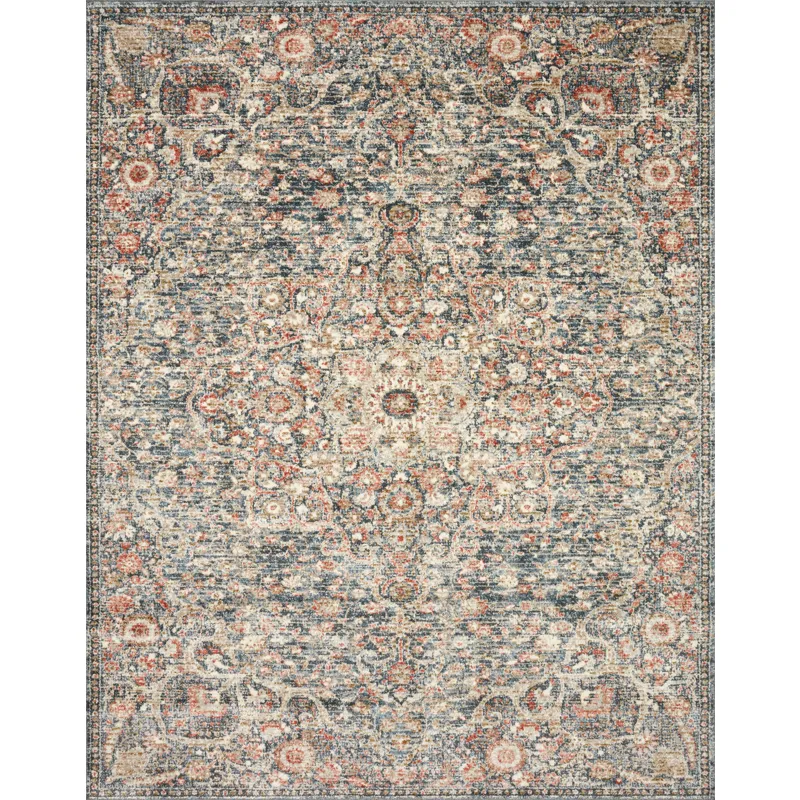 Saban Blue / Spice Rug (5' 3" X 7' 6")