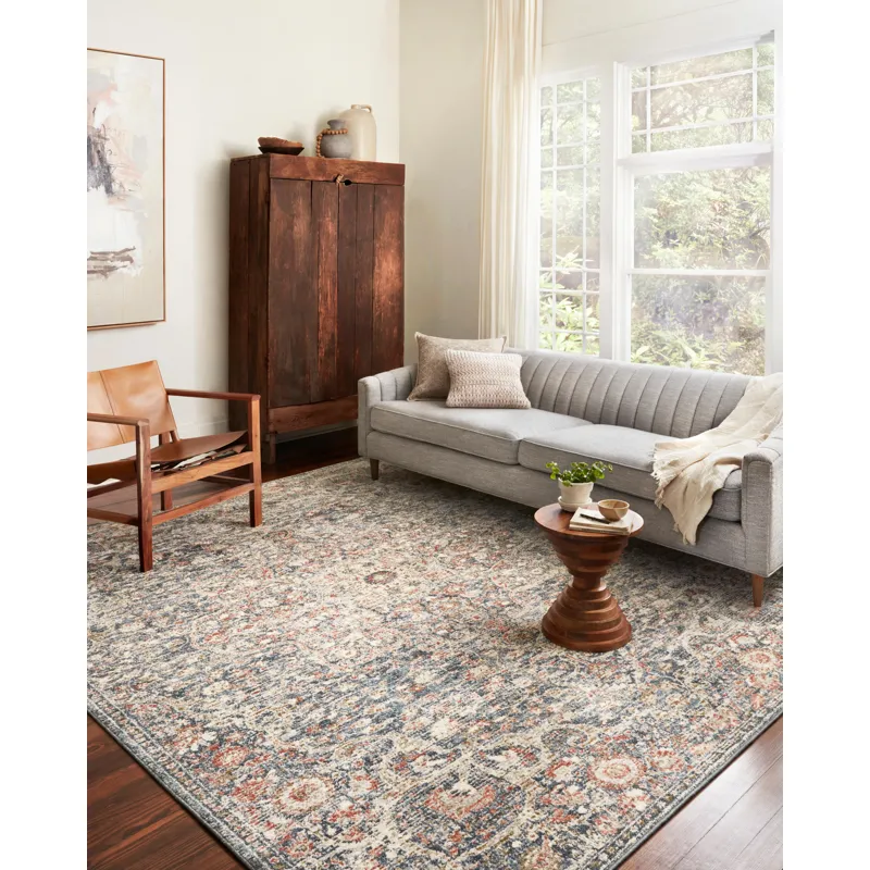 Saban Blue / Spice Rug (5' 3" X 7' 6")