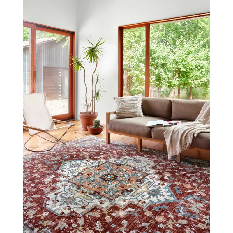 Samra Brick / Grey Rug (11' 6" X 15' 7")
