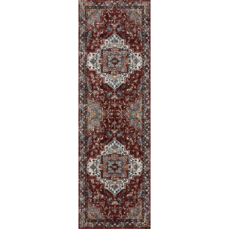 Samra Brick / Grey Rug (11' 6" X 15' 7")