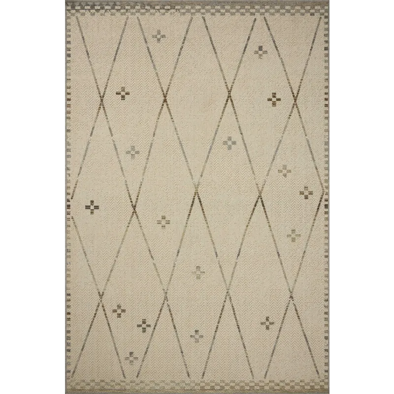 Loloi Saylor Ivory / Pebble 6\'-3\" x 9\'-2\" Indoor/Outdoor Rug