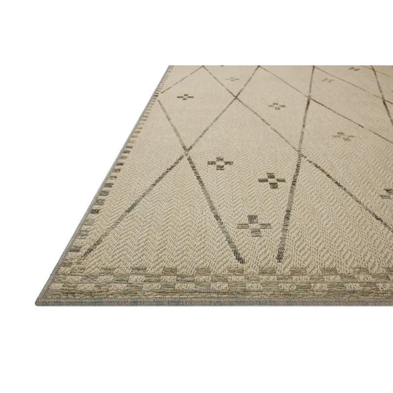 Loloi Saylor Ivory / Pebble 6\'-3\" x 9\'-2\" Indoor/Outdoor Rug