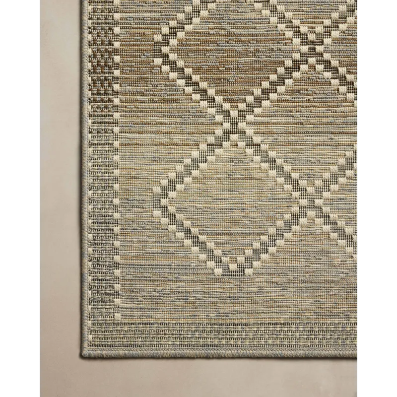Loloi Saylor Stone / Ivory 7\'-6\" x 10\' Indoor/Outdoor Rug