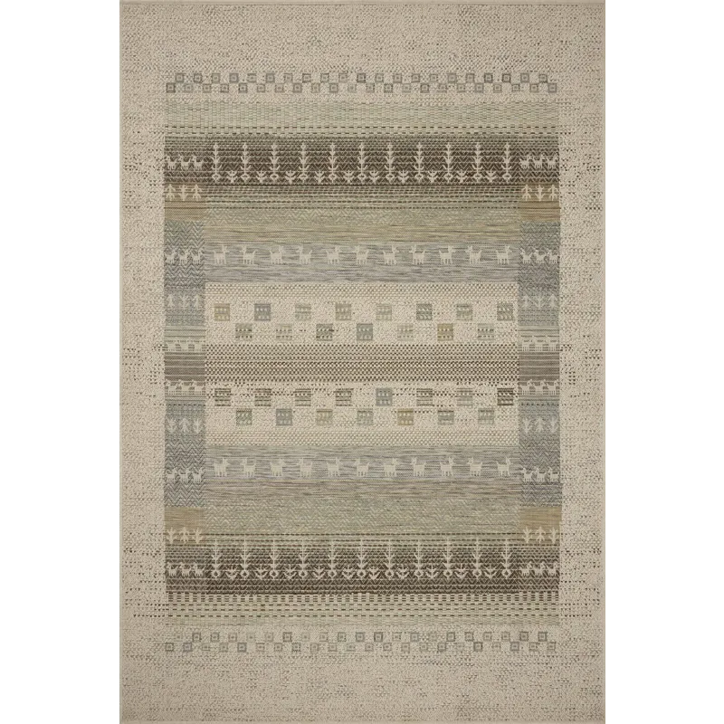 Loloi Saylor Ivory / Earth 7\'-6\" x 10\' Indoor/Outdoor Rug