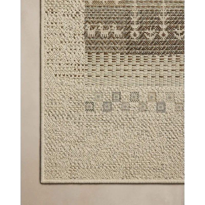 Loloi Saylor Ivory / Earth 7\'-6\" x 10\' Indoor/Outdoor Rug