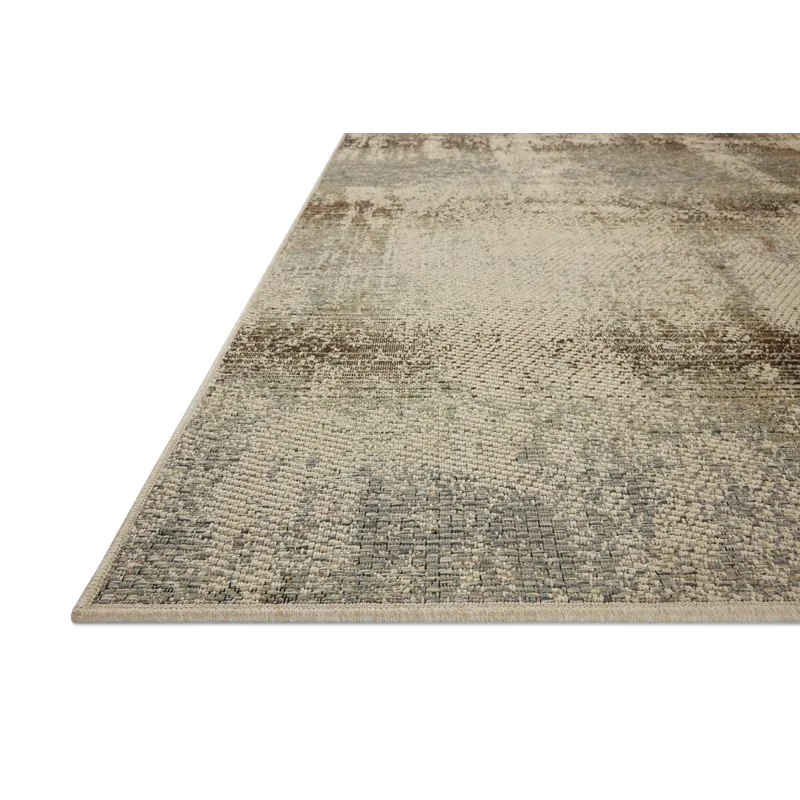Loloi Saylor Smoke / Ivory 3\'-9\" x 5\'-9\" Indoor/Outdoor Rug