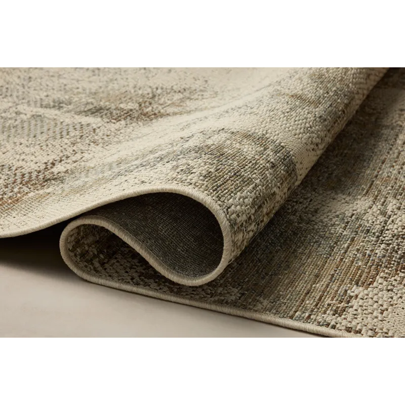 Loloi Saylor Smoke / Ivory 3\'-9\" x 5\'-9\" Indoor/Outdoor Rug