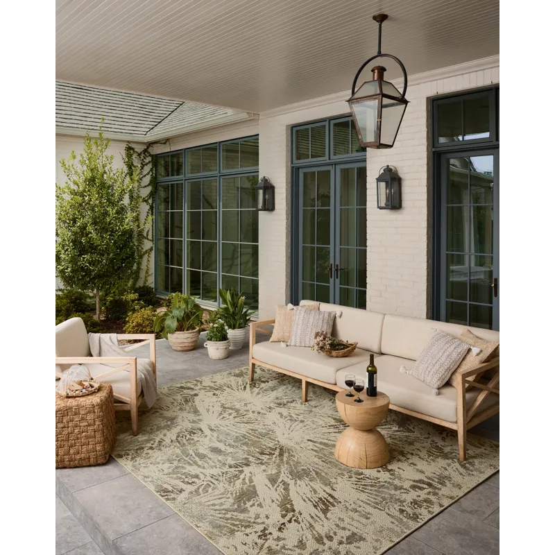 Loloi Saylor Ivory / Stone 8\'-6\" x 12\' Indoor/Outdoor Rug