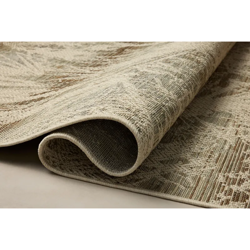 Loloi Saylor Ivory / Stone 8\'-6\" x 12\' Indoor/Outdoor Rug