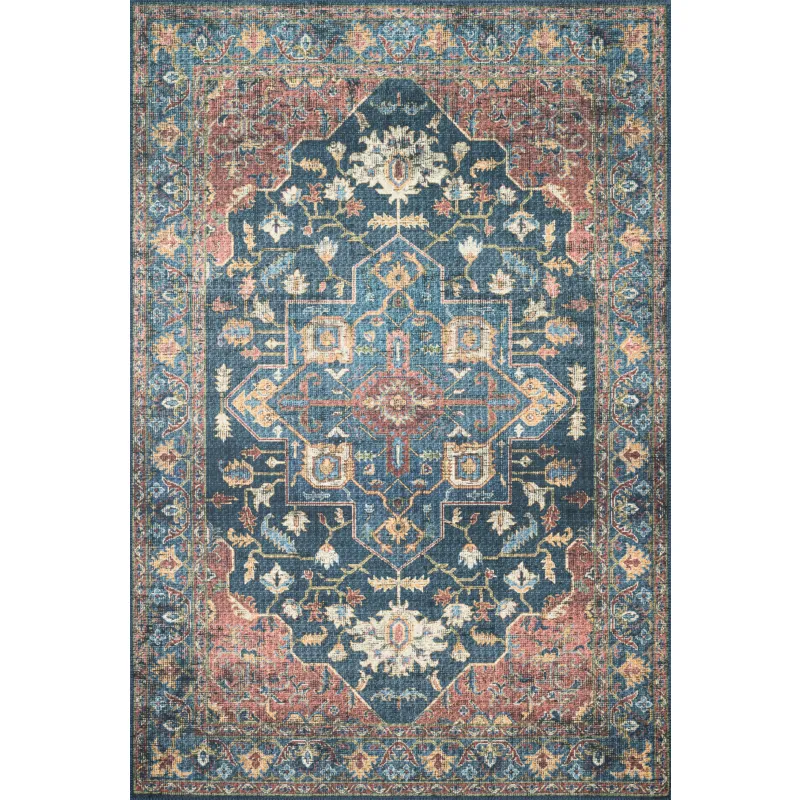 Skye Denim / Brick Rug (2' 0" X 5' 0")
