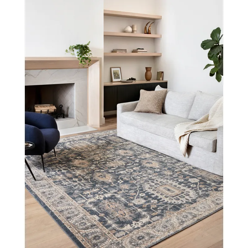 Teagan Denim / Pebble Rug (3' 4" X 5' 7")