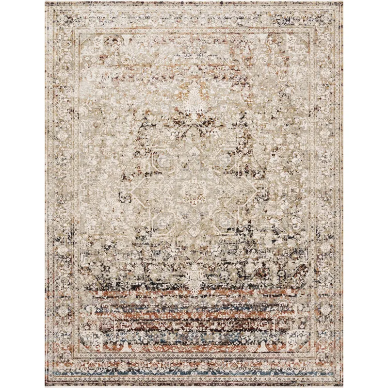 Theia Taupe / Brick Rug (3' 7" X 5' 2")