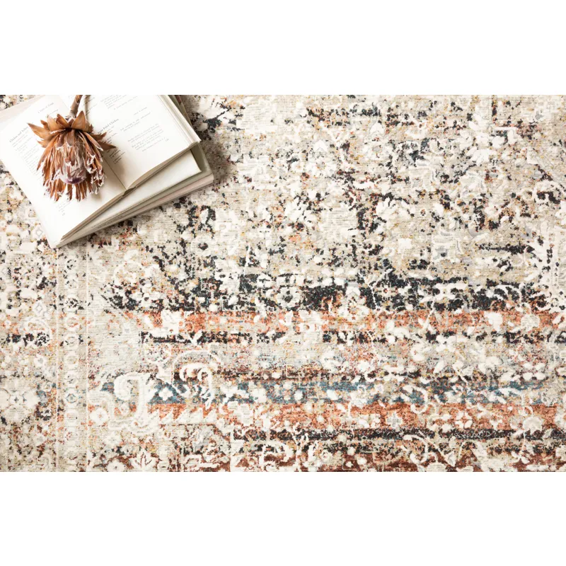 Theia Taupe / Brick Rug (3' 7" X 5' 2")
