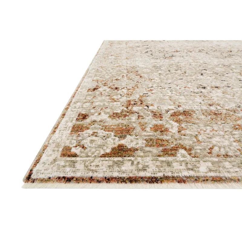 Theia Natural / Rust Rug (2' 10" X 8')