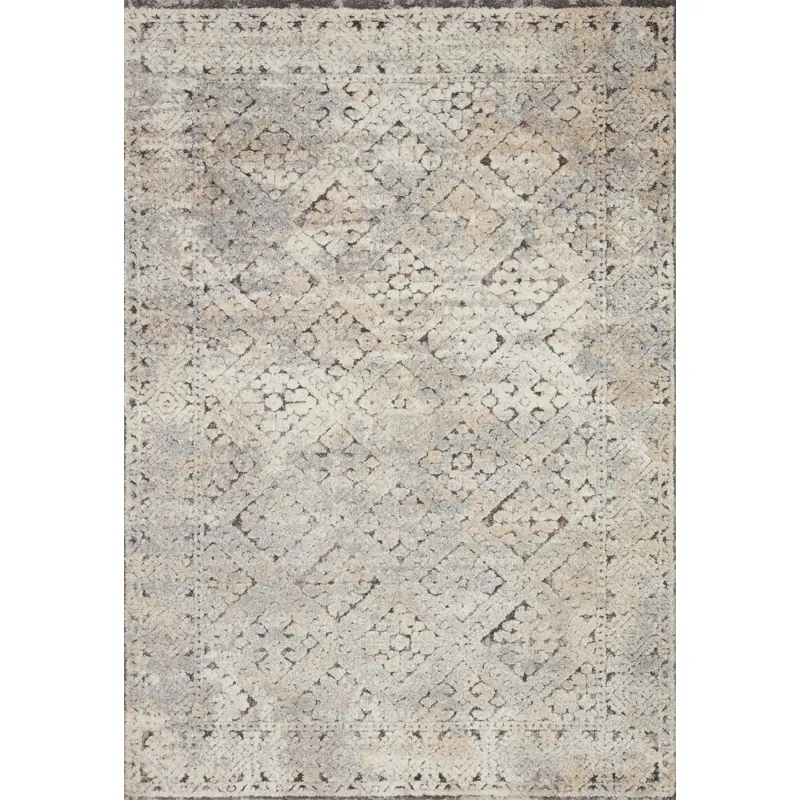 Theory Grey / Sand Rug (3' 7" X 5' 7")