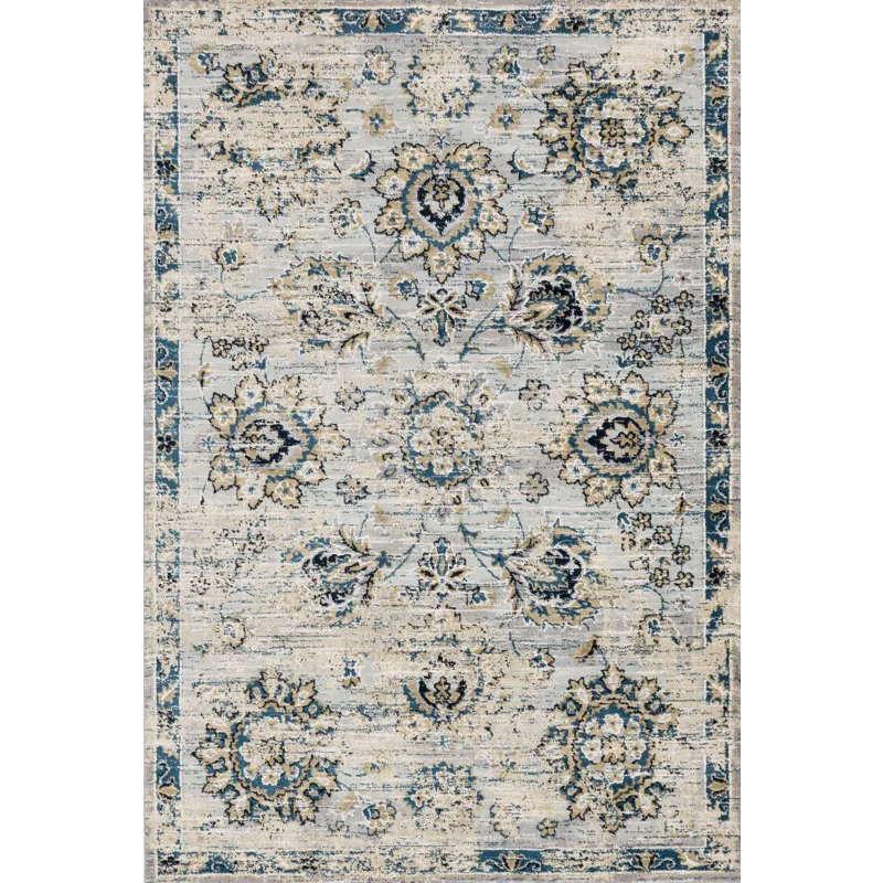 Torrance Grey / Navy Rug (2' 7" X 4')