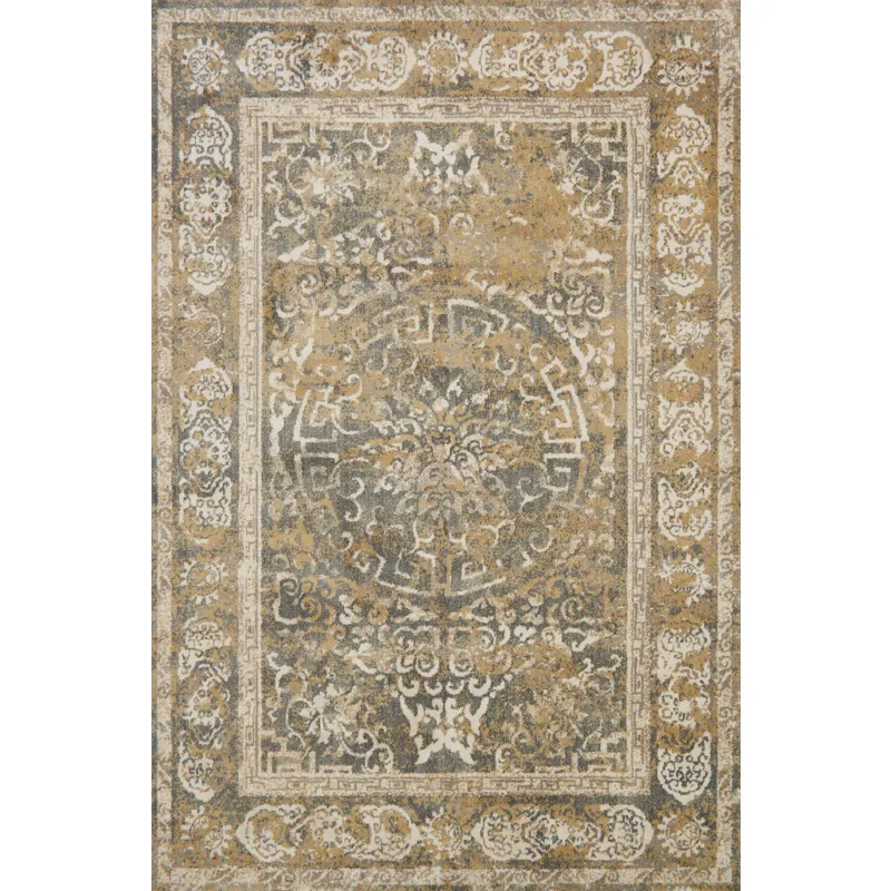 Torrance Beige / Grey Rug (2' 7" X 4')