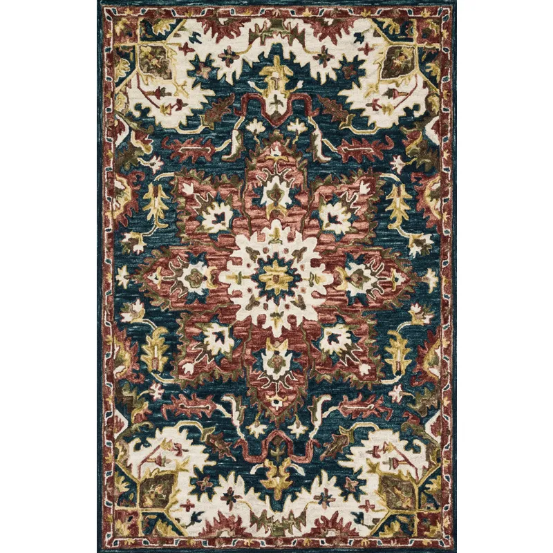 Victoria Teal / Raspberry Rug (2' 3" X 3' 9")