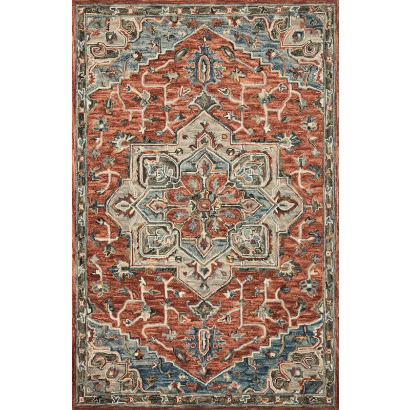 Victoria Red / Multi Rug (3' 6" X 5' 6")