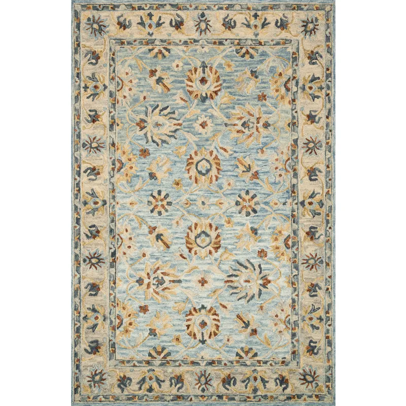 Victoria Lt. Blue / Natural Rug (2' 3" X 3' 9")