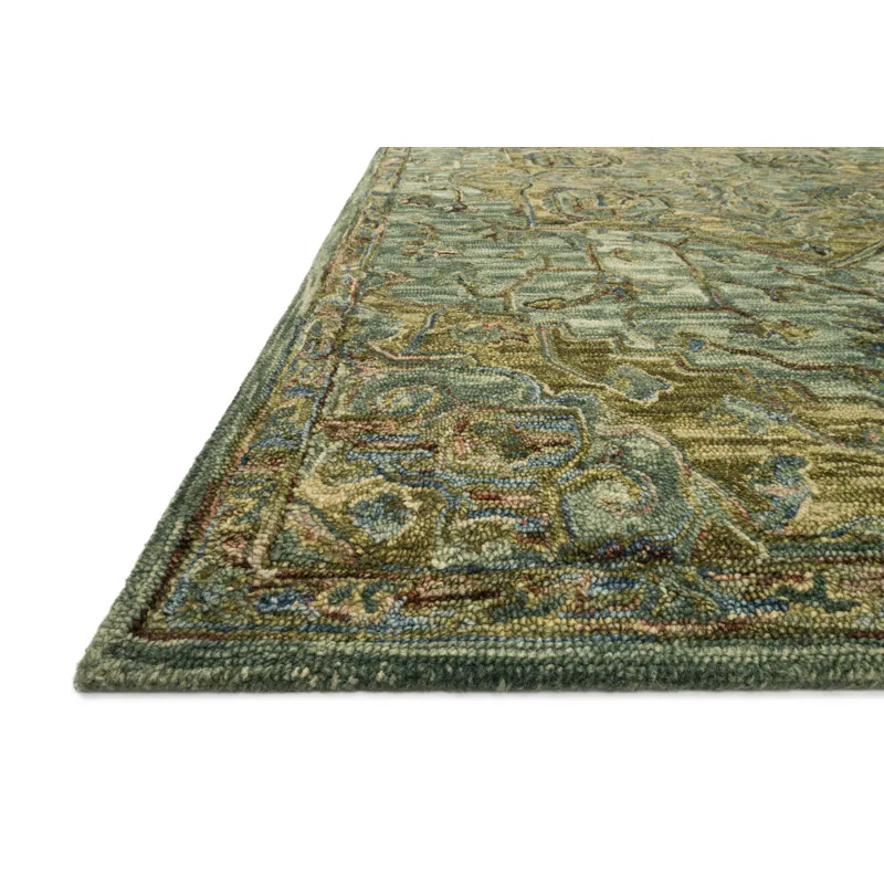 Victoria Dark Green / Tobacco Rug (2' 3" X 3' 9")