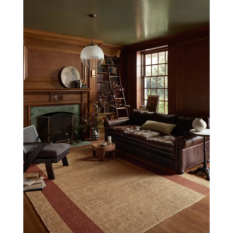 Leanne Ford x Loloi Weatherstaff Natural / Brick 5\'-0\" x 7\'-6\" Rug