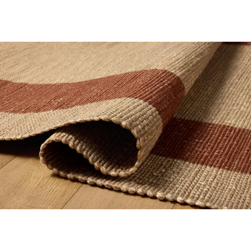 Leanne Ford x Loloi Weatherstaff Natural / Brick 5\'-0\" x 7\'-6\" Rug
