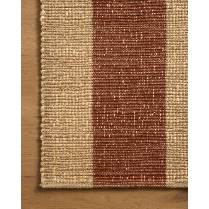 Leanne Ford x Loloi Weatherstaff Natural / Brick 5\'-0\" x 7\'-6\" Rug