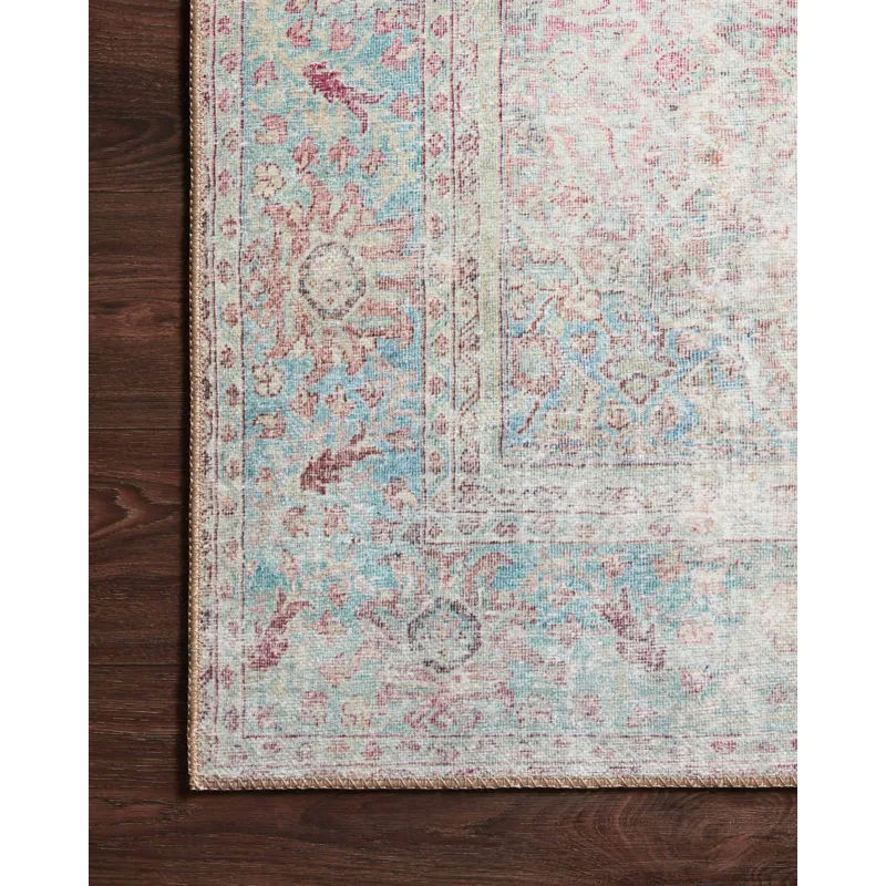 Wynter Red / Teal Rug (2' 6" X 7' 6")