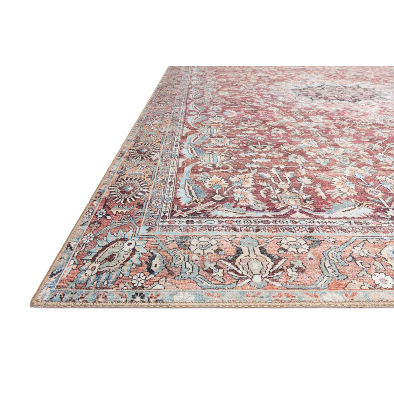 Wynter Tomato / Teal Rug (2' 6" X 9' 6")