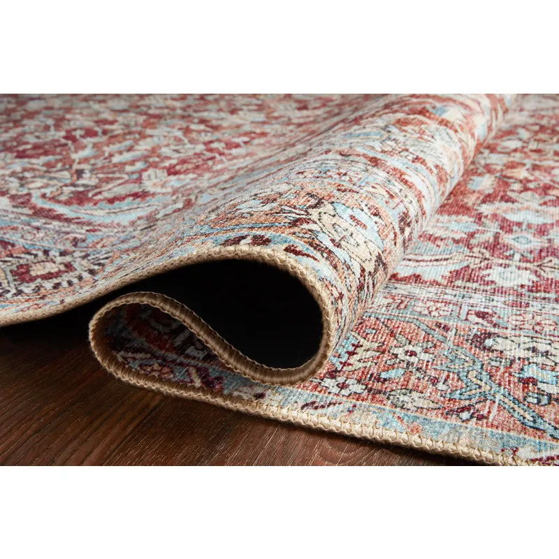 Wynter Tomato / Teal Rug (2' 6" X 9' 6")