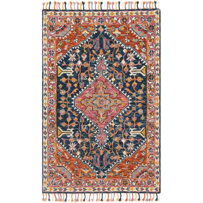 Zharah Navy / Multi Rug (5' 0" X 7' 6")