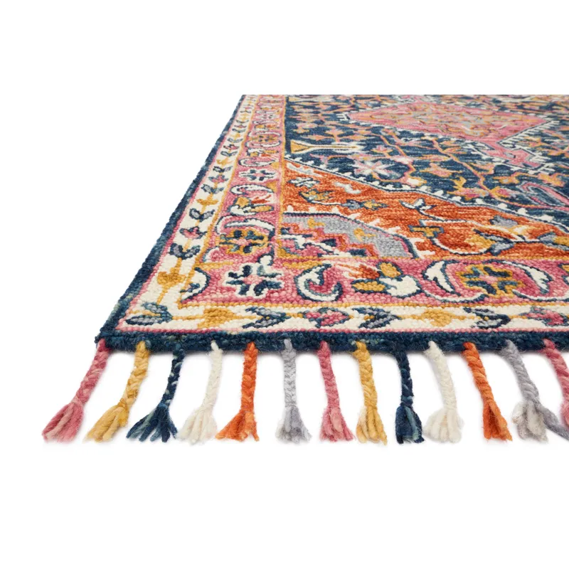 Zharah Navy / Multi Rug (5' 0" X 7' 6")