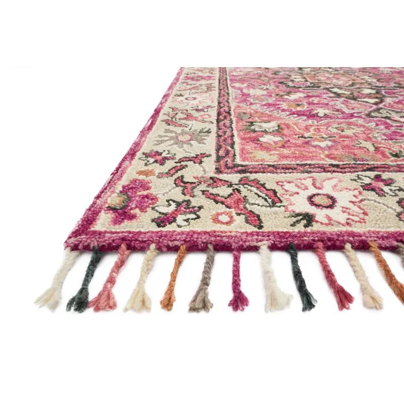 Zharah Raspberry / Taupe Rug (7' 9" X 9' 9")