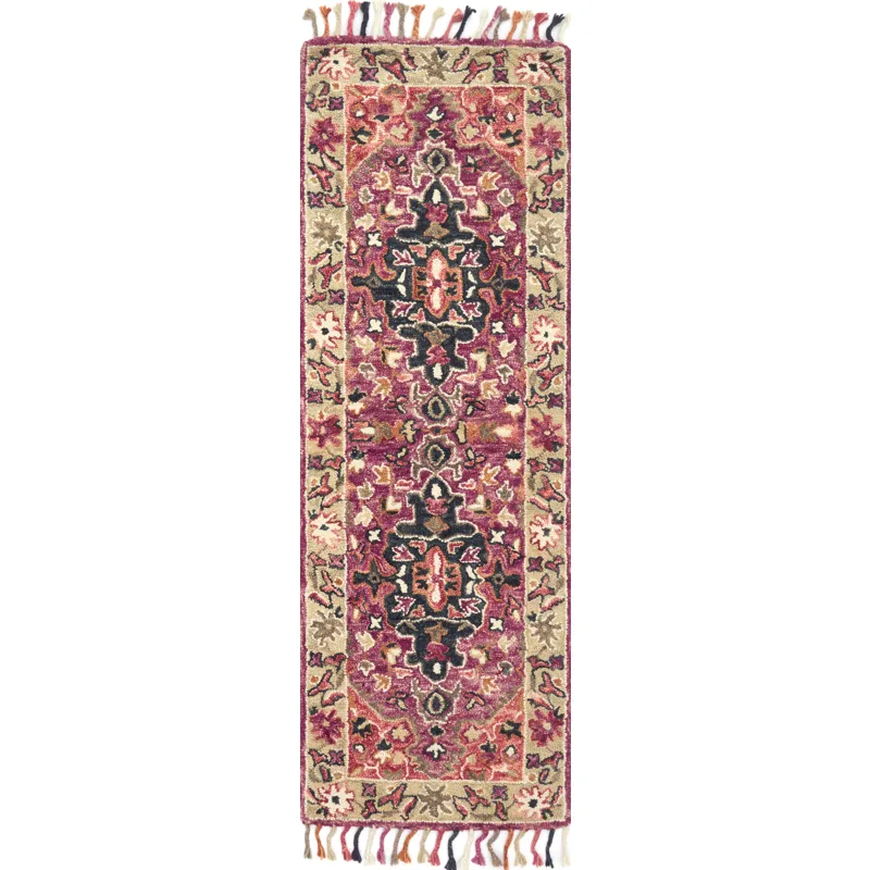 Zharah Raspberry / Taupe Rug (7' 9" X 9' 9")