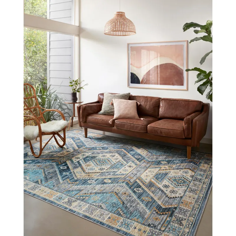 Zion Ocean / Gold Rug (5' 0" X 7' 6")