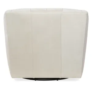 Elio Tufted Swivel Chair - Leather