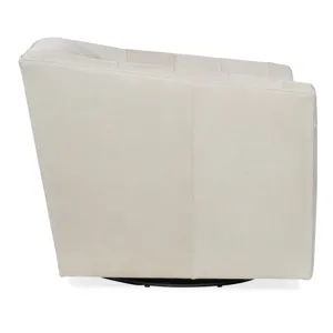 Elio Tufted Swivel Chair - Leather