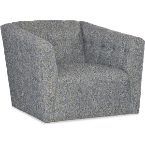 Elio Tufted Swivel Chair - Fabric