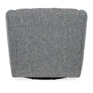 Elio Tufted Swivel Chair - Fabric