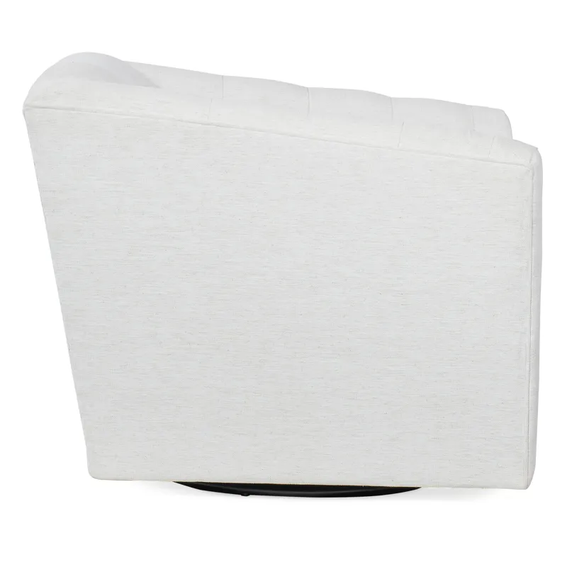 Elio Tufted Swivel Chair - Fabric